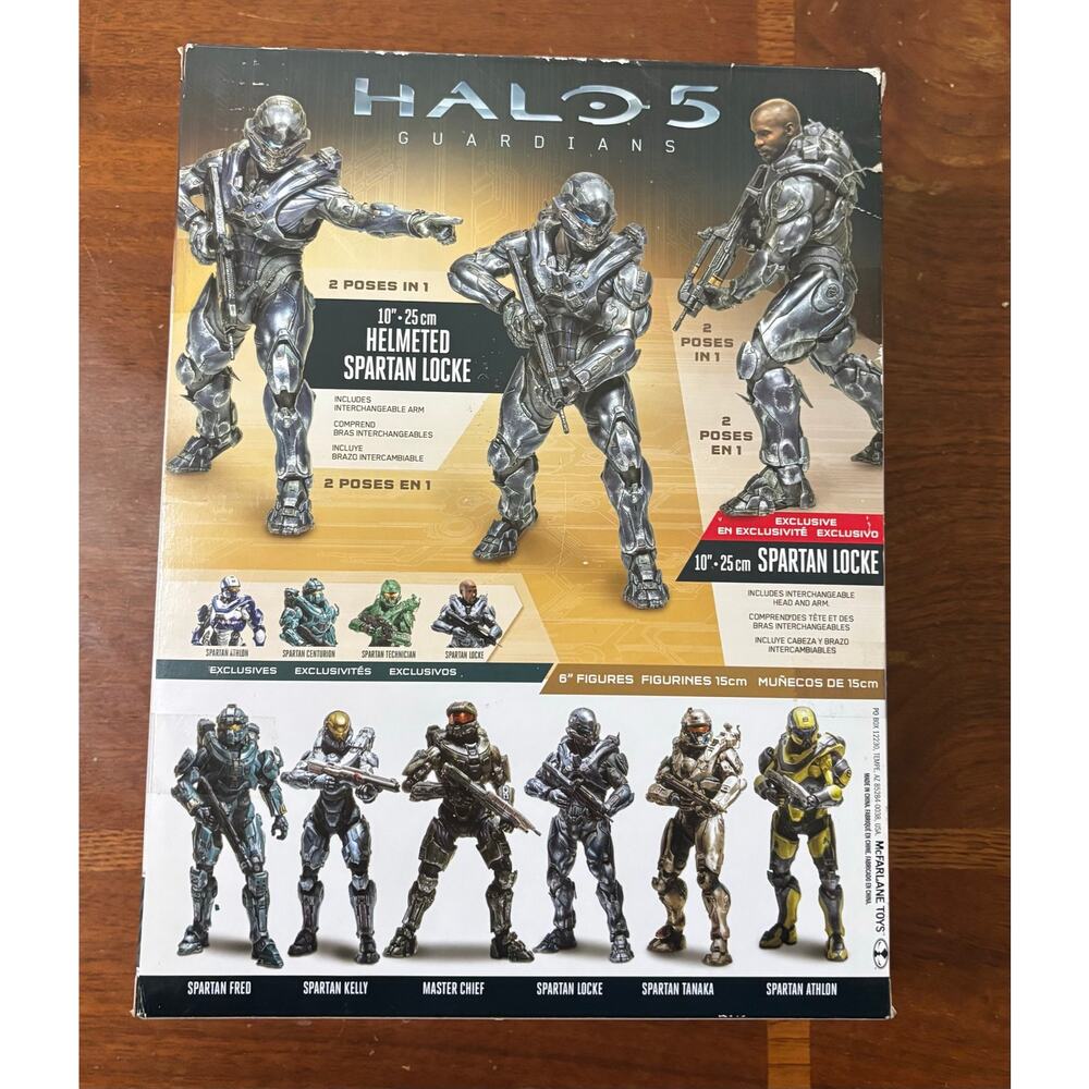 HALO 5 Deluxe Action Figure 10” Helmeted Spartan Locke (New & Sealed in box) - Picture 3 of 5